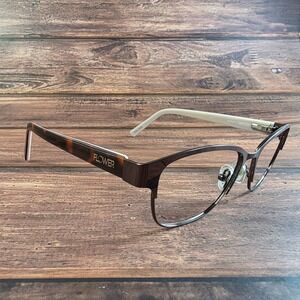 FLOWER‎ Women's Sunglasses Brown 52-16-135 Metal Frame Stylish FRAMES ONLY